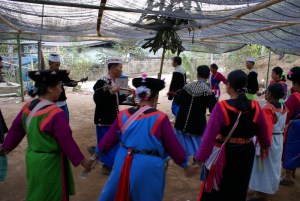 Ban Pang Sa villagers dancing for the Chinese New Year