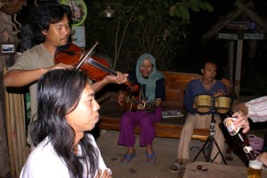 The Chiang Khong Conservation Group providing music for Lena’s 18th birthday