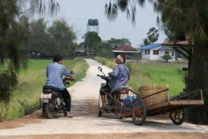 Yaowaluck Sukseeleang (on left), organic rice farmer, Naku Village