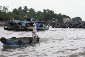 Scene from the one of the ‘nine dragons”, Vinh Long, Mekong delta