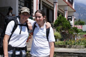 It's all over girls, you were absolutely awesome over the last 19 days. I’m so proud of you both. Time to walk out to Birethanti